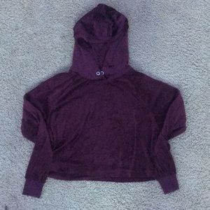 Crop Hoodie - Garage - Size M - Purple - Velvet